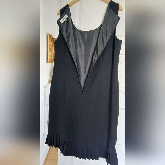 Danny & Nicole Black Sheath Midi Dress Scoop Neckline Sleeveless Cocktail - Picture 4 of 9